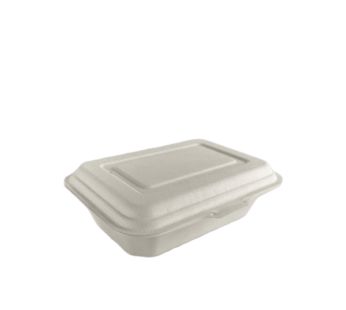 Bagasse Compostable Regular Clamshell Portion Box