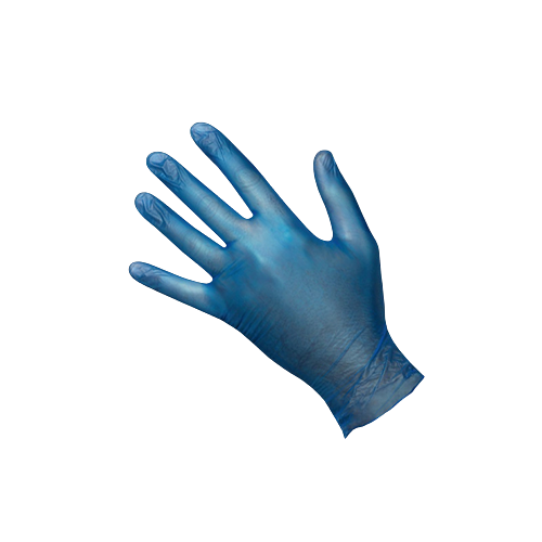 Vinyl Gloves Blue Powdered - ecoworldpack.co.uk