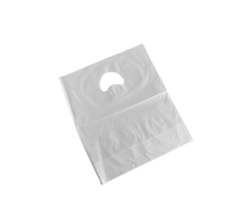 White Plastic Patch Handle Carrier Bags