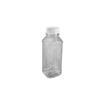 Clear Square Juice Bottle & caps