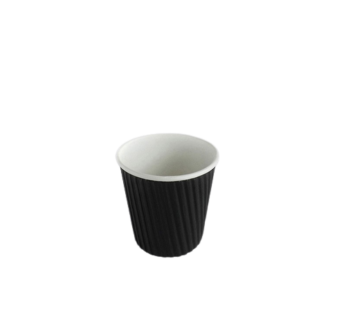 Dispo Ripple Black Paper Cup Hot [4oz]