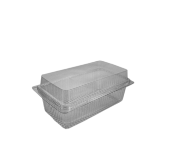 GPI Traitipack Clear Hinged Medium Rectangular Bakery Container [1000cc]