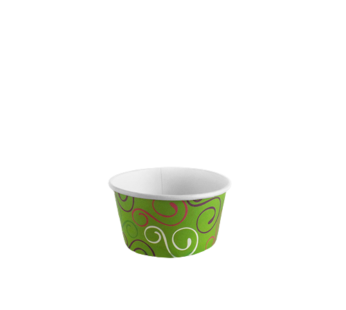 Paper Ice Cream Cups Green Design