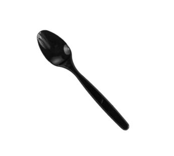 Plastic Black Heavy Duty Dessert Spoons