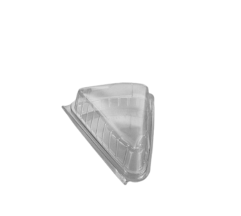 Plastic Clear Hinged Cake Slice Container