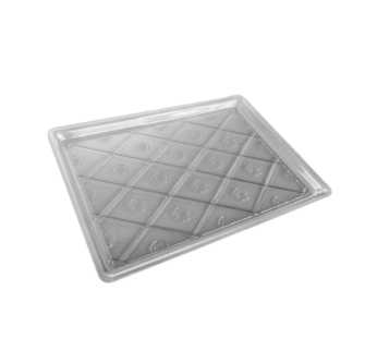 Plastic Rectangular Premium Serving Tray Clear