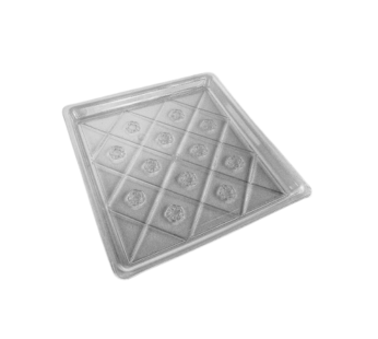 Plastic Square Premium Serving Tray Clear