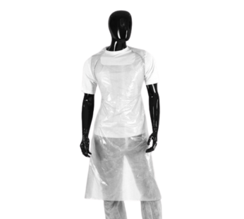 Plastic White Apron Bulk