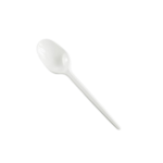 Plastic White Economy Desert Spoon
