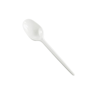 Plastic White Economy Dessert Spoons