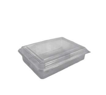 Somoplast 1 Compartment Clear Hinged Extra Large Rectangular Container