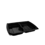 Black 2 Compartment Microwavable Take Away Container