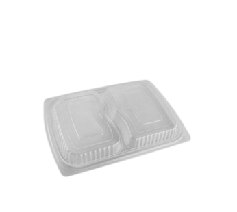 Somoplast Lid For Black 2 Compartment Microwavable Take Away Container [50%/50% Split]