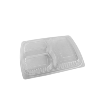 Somoplast Lid For Black 3 Compartment Microwavable Take Away Container